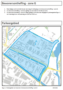 Bewonersontheffing - Zone G