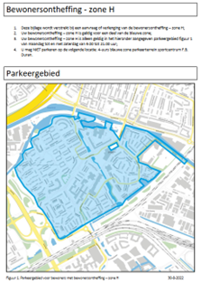 Bewonersontheffing - Zone H